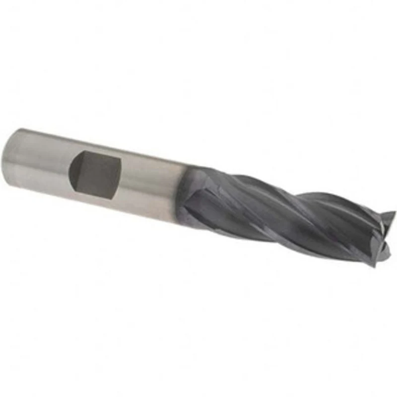 OSG 1/2, 1-1/4 LOC, 1/2 Shank Diam, 3-1/4 OAL, 4 Flute, Cobalt Square End Mill Single End, TiAlN Finish, Spiral Flute...
